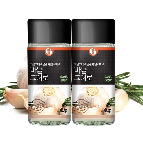 그대로말린 100%국산 천연조미료 마늘 분말가루, 2개, 40g