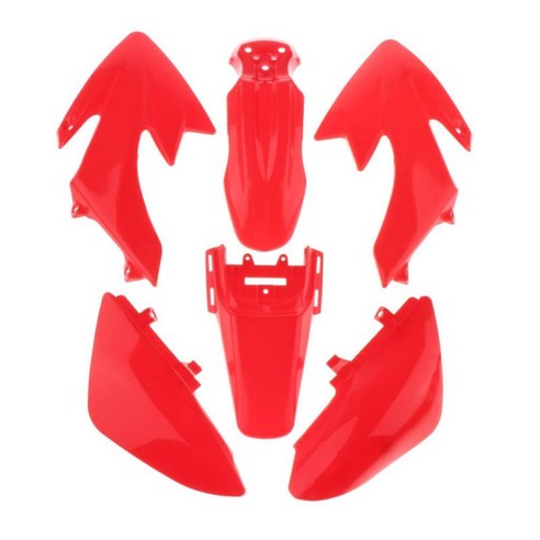 HONDA CRF50-125CC용 풀 세트 플라스틱 가드 페어링 키트 가드 커버, 레드, 280mm, ABS 플라스틱