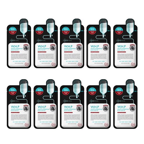 메디힐 WHP 미백수분 블랙 마스크팩 EX, 10매입, 1개