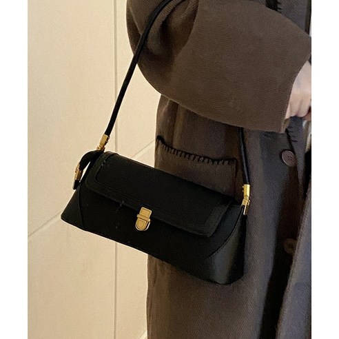 프랑스 틈새 핸드백 여성 새로운 유행 레트로 대비 컬러 겨드랑이 가방 고급 서양식 숄더 가방