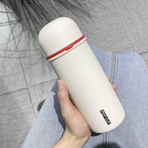 DFMEI 텀블러녀 심플 ins 오리지널 모던 후레쉬 센스 휴대용 물컵 창의 개성남 컵, 망고 컵 흰색, 컵