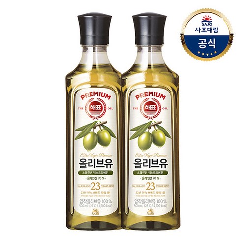 사조대림 [사조대림] 올리브유 500ML x2개, 2개