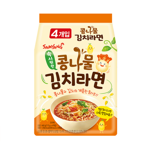 콩나물김치라면 115g, 4개