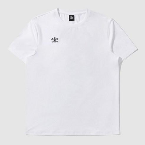 [국내백화점판] UMBRO 엄브로 24년신상 에센셜 스판 스몰로고 반팔 티셔츠 (화이트)