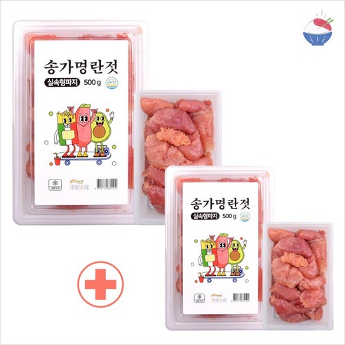 무색소 저염 백명란젓 실속형 파지(500g+500g) 1kg, 500g, 2개