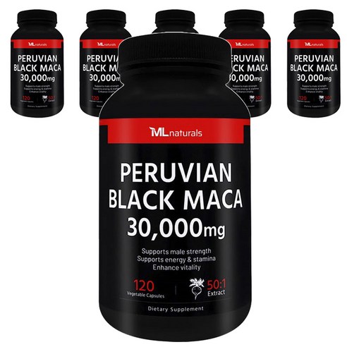마이라이프내추럴스 페루비안 블랙 마카 30000mg 베지터블 캡슐, 6개, 120정