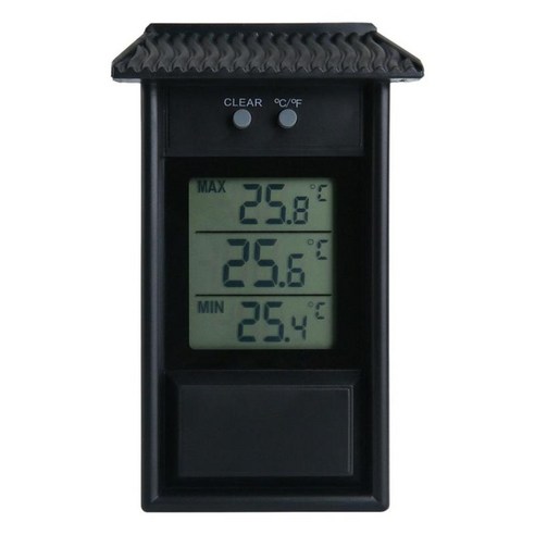 디지털 온도계 미터 온도 게이지 메모리 기능 섭씨 화씨 -20-50C, 검은 색, 13.2x8x3cm., 플라스틱