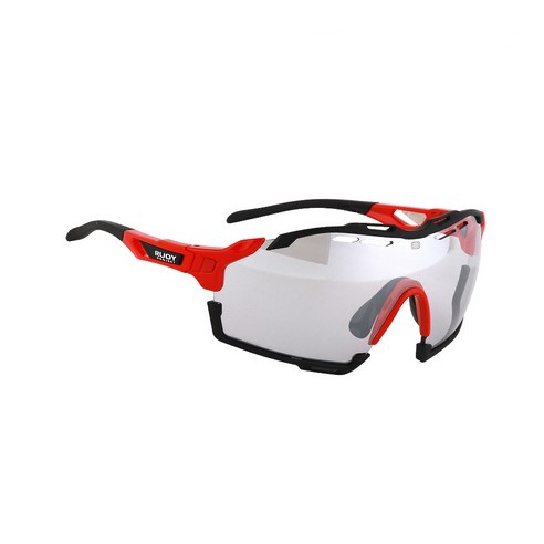 루디프로젝트 컷라인 임팩트X 포토크로믹2 변색 선글라스, 글로스 파이어레드-블랙
