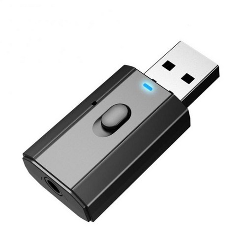 YJQ 자동 블루투스 수신기 USB 3.5mm 잭 AUX 블루투스 차량용 키트 오디오 음악 수신기 어댑터 무선 키보드 FM 라디오 스피커, Black