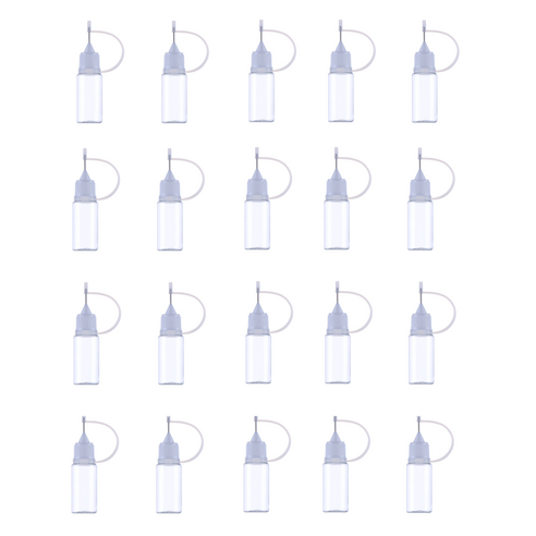 27리빙 휴대용 화장품 뾰족캡 소분공병 20개, 10ml 바늘공병 화이트