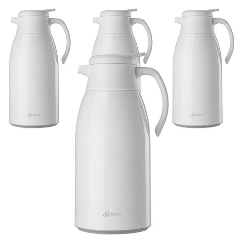 GIANXI 오미 보온 주전자, 4개, 화이트, 1600ml