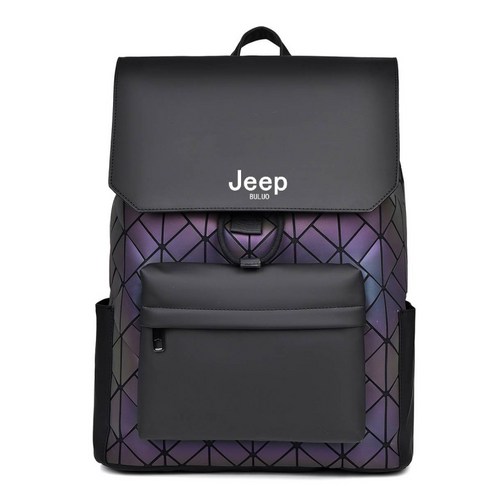 JEEP-BULUO 트렌드 캐주얼 노트북 가방 대용량 기능 컴퓨터 새로운 남성용 여행 분할 가죽 가방