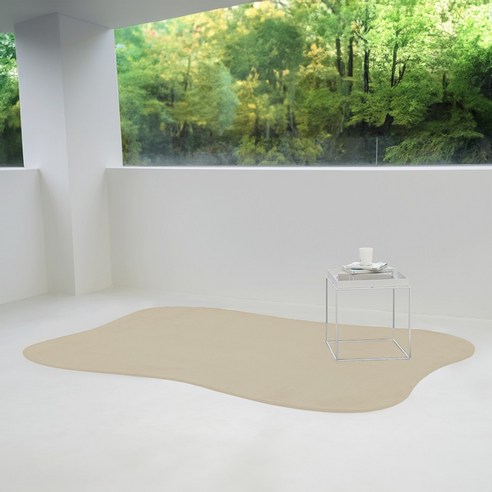 포근함이 머무는 공간, 헤이베이 워셔블 사계절 논슬립 비정형 원형 러그 헤이베이