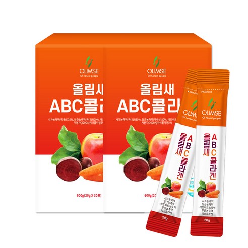올림새 ABC콜라겐 젤리스틱 20g 저분자피쉬콜라겐, 600g, 2박스