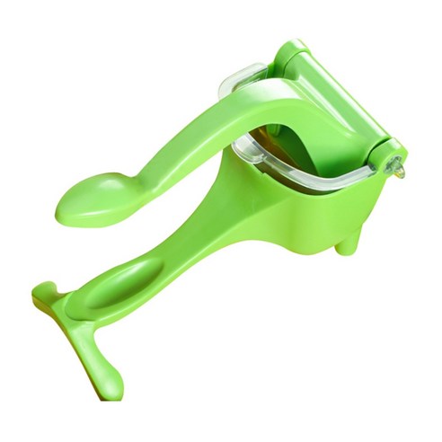 노 브랜드 플라스틱 과즙 짜는기구 핸드 프레스 과일 레몬 오렌지 주스 압착기 가제트 도구, 녹색