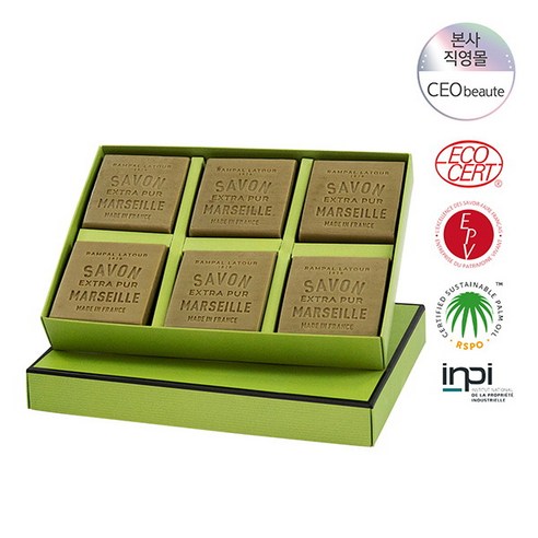 랑팔라투르 마르세유 벌트 비누 6종 세트, 150g, 1세트