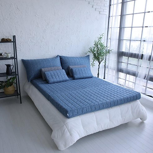 접이식매트리스  3단 접이식 3D 메모리폼 바닥 침대 토퍼 매트리스 12센치