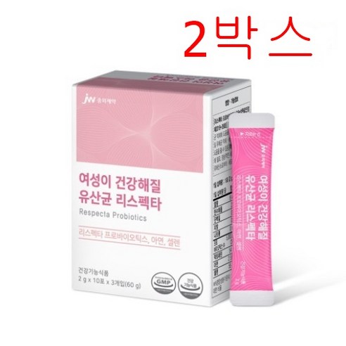 50억 여성 질 프로바이오틱스 유산균 리스펙타 1박스, 60g, 3개