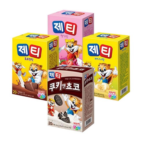 DD 제티 분말4종 340g 20개입 초코 딸기 바나나 쿠키쵸코, 초코렛맛, 17g, 1개 팀홀튼핫초코