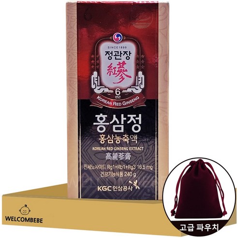 [웰꼼베베] 정관장 홍삼정 240g + 고급 파우치 선물세트, 1세트