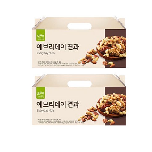 오하루 자연가득 에브리데이 견과 25봉, 500g, 2개