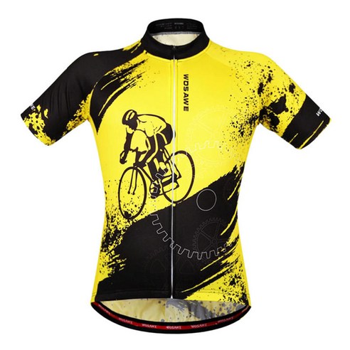 남성용 사이클링 저지 전체 지퍼 통기성 MTB 자전거 자전거 스포츠 T 셔츠 탑
