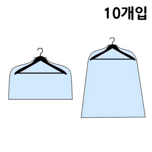 pvc 옷커버 투명 비닐 옷카바 의류 매장 옷 보관 덮개 10매, 1개입, 10개