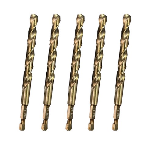 포틀랜드 스텐 기리 길이 전동 임팩 드릴날 HSS M35 고속공구강 드릴비트, 8.0mm  5개