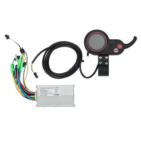 Xzante BLDC 모터/스쿠터/전자 자전거 350W에 대한 스로틀 LCD 디스플레이 속도와 36V 48V 전기 자전거 스쿠터 컨트롤러, 블랙 & 실버