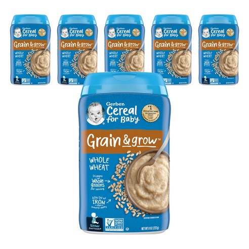 거버 시리얼 227g, 홀 그레인(Whole Wheat), 6개
