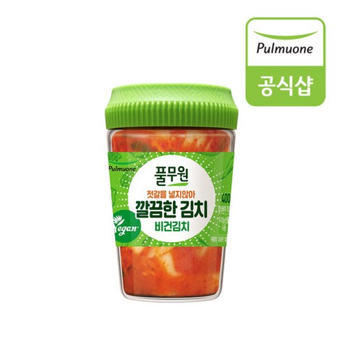 풀무원 깔끔함 비건 썰어담은김치(용기형)(400g) x 1개, 400g