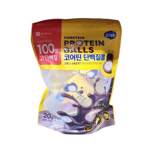 코어틴 단백질볼 400g 고단백 무설탕 초콜릿 건강간식
