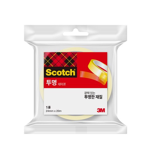 스카치 다용도 테이프 550 리필 3인치, 24mm x 20m, 3개, 투명
