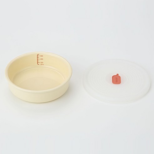 요한손베비스 클린클링 이유식 도자기 세라믹 밀폐용기 + 스팀홀 실리콘 뚜껑 350ml 1P, 1개, 레몬