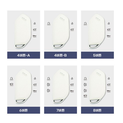 CABULE 기아 가죽 스마트 키케이스 EV9 더뉴 쏘렌토 MQ4 모닝 차키케이스 차키링, 7버튼 블랙