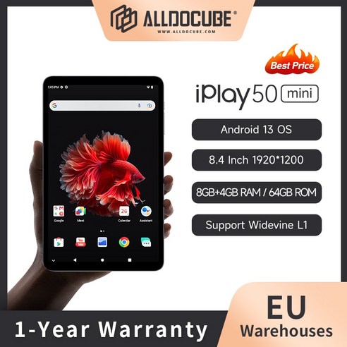 ALLDOCUBE IPLAY50 안드로이드 MINI LTE 태블릿 4+64GB, 4GB+64GB