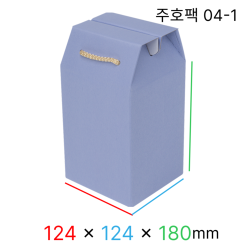 주호팩 끈손잡이 다용도 선물상자 04-1 (124x124x180), 연보라, 10개