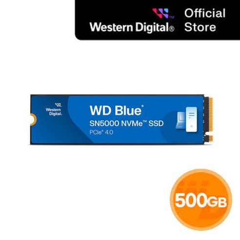 WD Blue SN5000 M.2 2280 NVMe SSD, WDS500G4B0E, 500GB