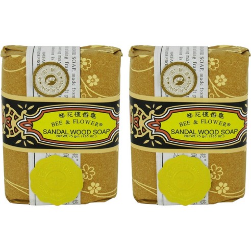 비앤플라워 비누, 75g, 2개, SANDAL WOOD SOAP