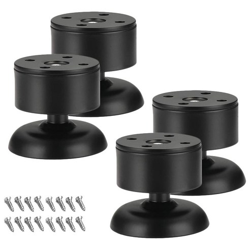 노 브랜드 4 pcs 가구 피트 스테인레스 스틸 소파 조정 가능한 캐비닛 지원을위한 커피 테이블 다리, 검은 색