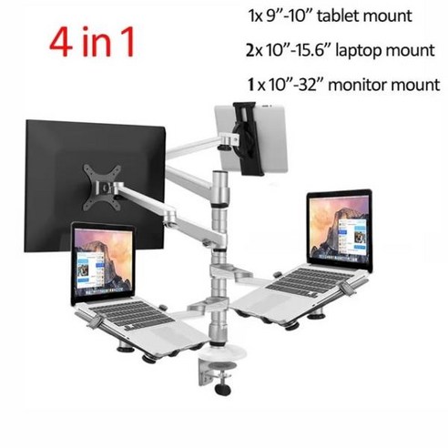벽걸이tv 스탠드형 바꾸기 - 콤비네이션 브래킷 스탠드 조정 가능한 개의 암 - 노트북 홀더 - 태블릿 - 개의 모니터 스탠드, 협력사, OA-50d, 1개