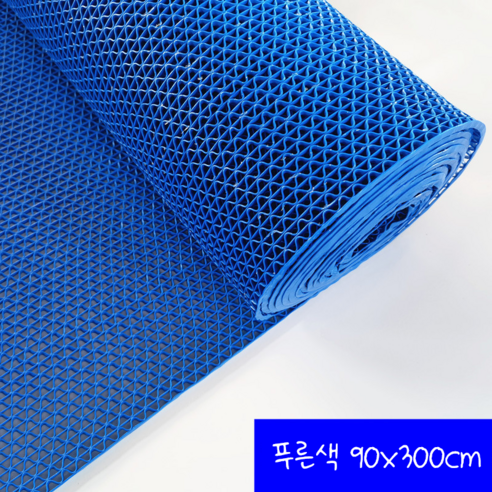 GAPINO 욕실 미끄럼방지 매트 화장실 물빠짐 바닥매트 고무매트 패드 5.5mm두께 대형, 푸른색