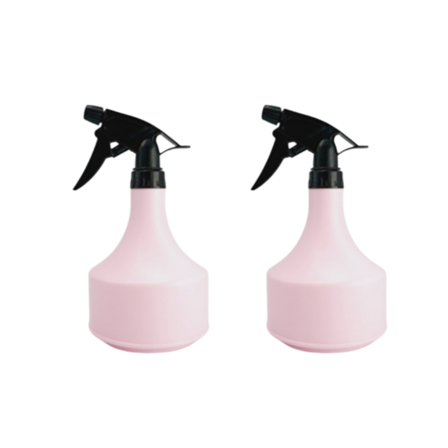 NOV- 스프레이 분무기 500ml 2개 안개분사 물 뿌리개 공병 빈통, 핑크