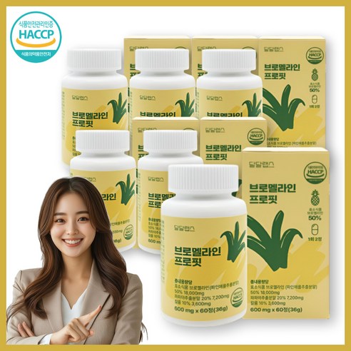 달달랩스 브로멜라인 프로핏 파인애플 효소, 6개, 60정