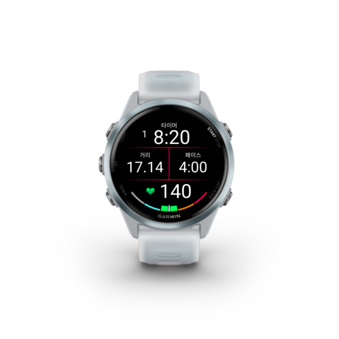 가민 포러너 570 러닝 GPS 스마트워치 42mm, GPS + 블루투스, 3.04cm, 화이트스톤 + 클라우드 블루
