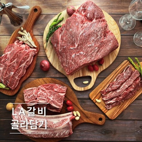 LA갈비 우대갈비 찜갈비 숯불용 선물세트 미국산 탑초이스 블랙앵거스 500g 설 추석 명절, 1개, LA갈비(찜용)500g