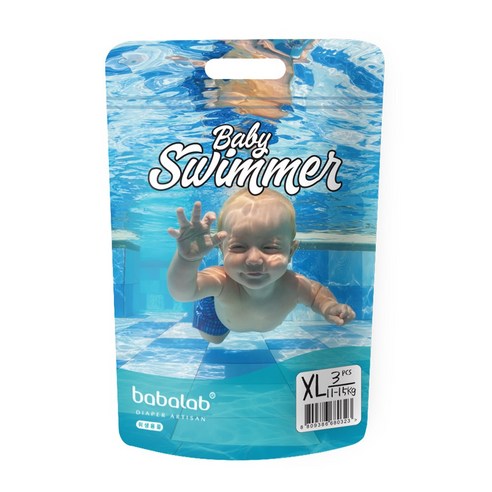 바바랩 팬티형 수영장 기저귀 특대형(XL) 3매 1팩