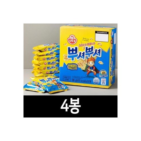 뿌셔뿌셔 바비큐 90g 4봉/라면과자/에낙 445903