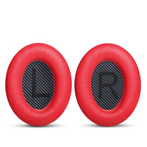 2xearpads 귀 쿠션 단백질 가죽 귀마개 귀 귀에 QC45/QC35 헤드폰, 빨간색