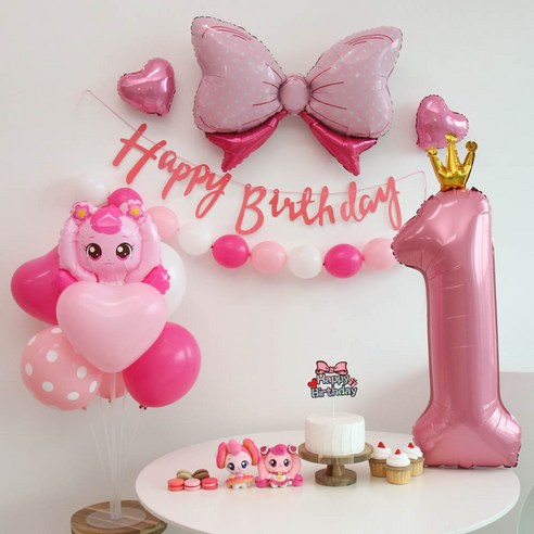 [이벤트홀릭]캐치티니핑 하츄핑 풍선 생일파티세트, 숫자풍선 1